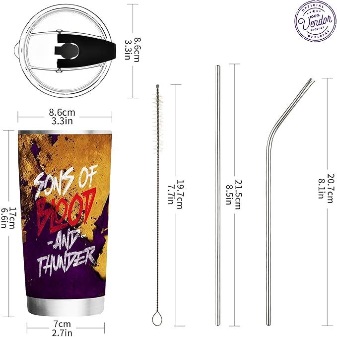 BBGreek Omega Psi Phi Fraternity Paraphernalia - Official Vendor - 20 oz Stainless Steel Insulated Sublimation Tumbler - SOBAT