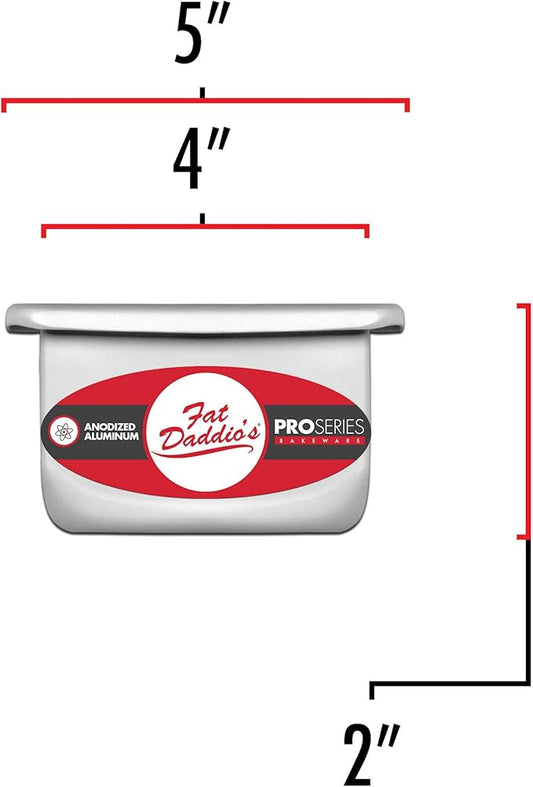 Fat Daddio's PSQ-442 Anodized Aluminum Square Cake Pan, 4 x 2 Inch