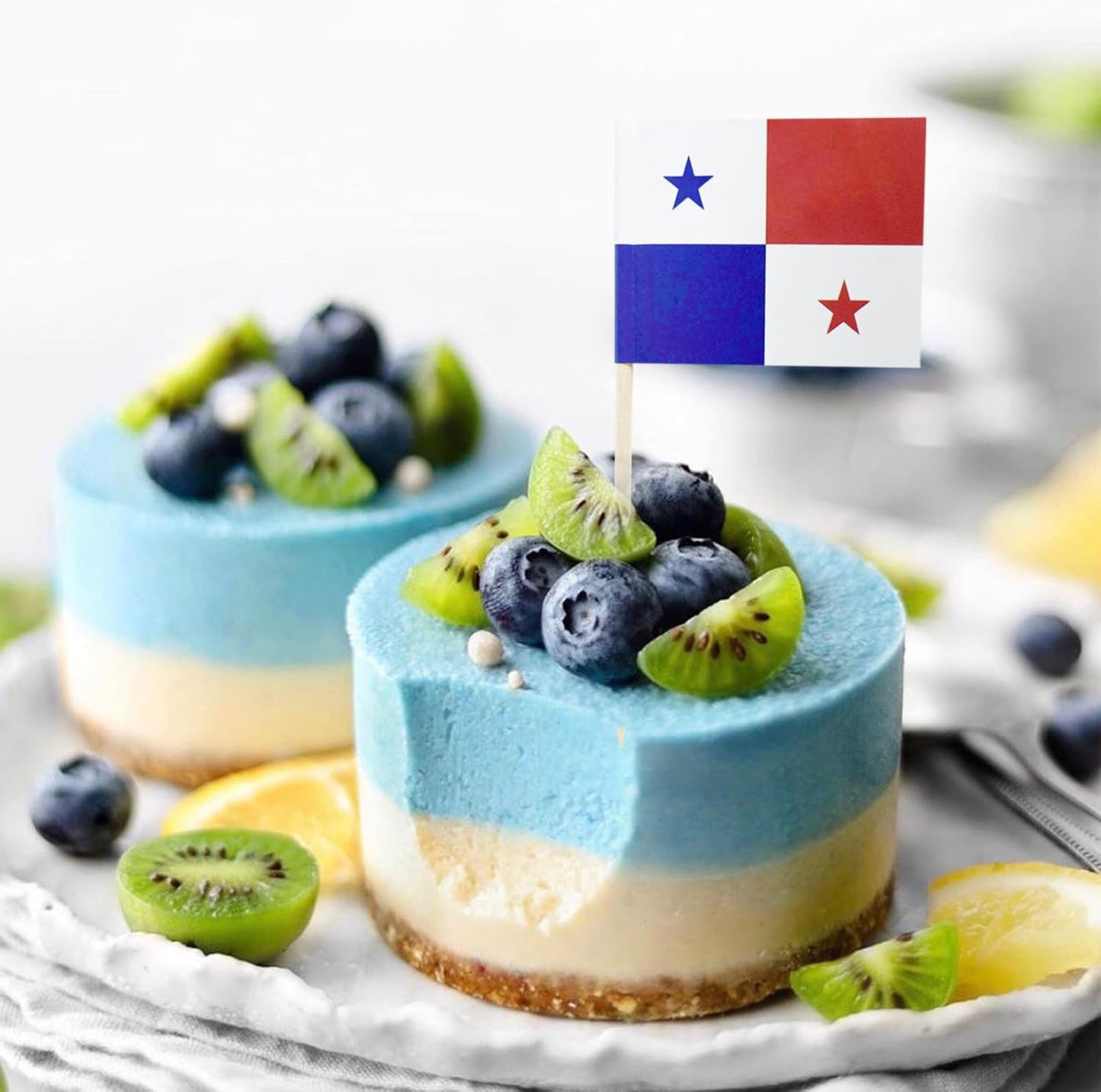 100PCS Panama Flag Panamanian Small Toothpick Flag Decor Mini Cupcake Toppers Cocktail Food Flags Cocktail Picks