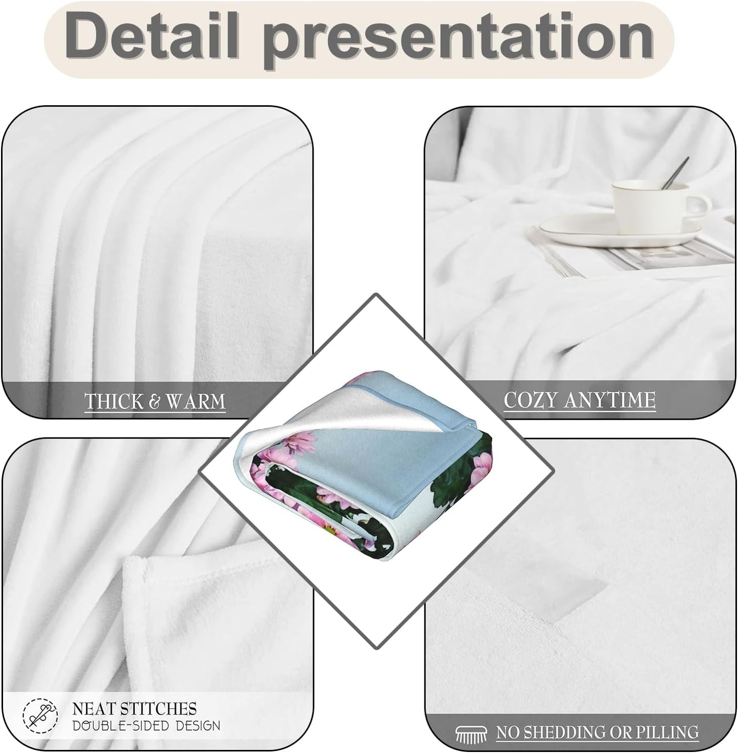 Moose Blanket,Gifts for Wildlife Lovers,Lightweight Flannel Throw Blankets,Realistic Animal in Woodland Background Throws Home Decor,for Couch Living Room Office,60x50inch