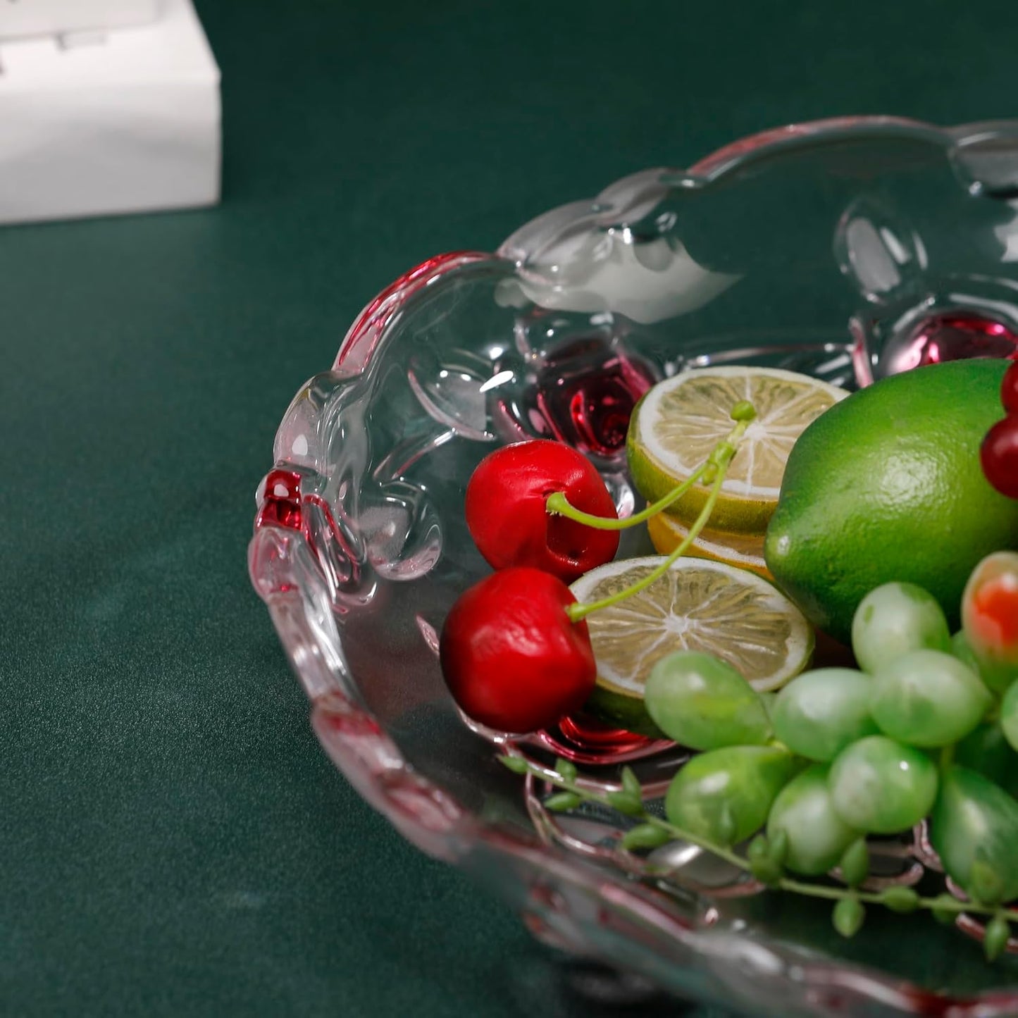 MAGCOLOR Pink Rose -shaped Large Decorative Bowl-13 inch Diameter, Modern Handicraft Pink Bowls for Home Decor, Decorative Fruit Bowl for Kitchen Counter, Stylish Key Bowl for Entry Table,