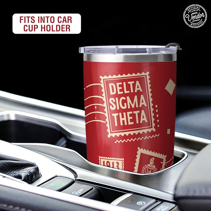 Delta Sigma Theta Sorority Paraphernalia - Official Vendor - 20 oz Stainless Steel Insulated Sublimation Tumbler - Stamps