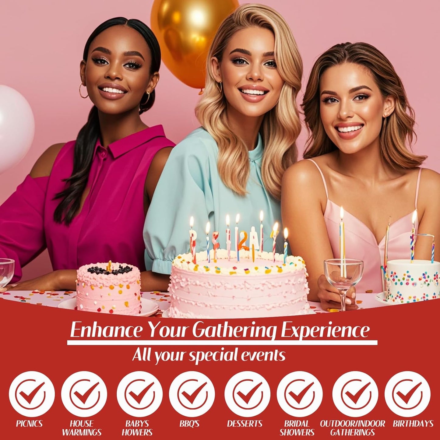 50Pcs Red Paper Plates-7 Inch Red Christmas Scalloped Plates Disposable Dessert Birthday Dinnerware Party Supplies for Wedding Baby Shower Birthday Party Table Decor