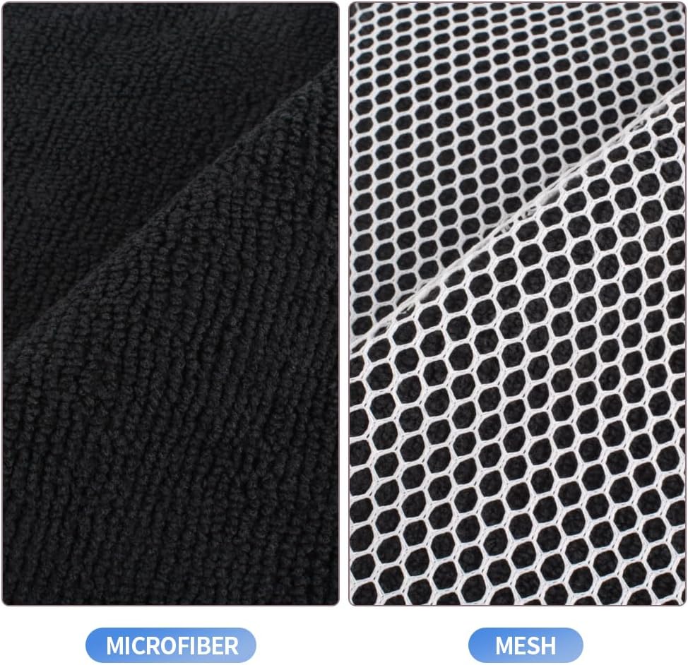 KinHwa Kitchen Washcloths for Dishes Absorbent Microfiber Dish Cloths Quick Dry Dish Rags with Poly Scour Scrub Side Ideal for Kitchen Cleaning (Black, 7inchx7inch 9 Pack)