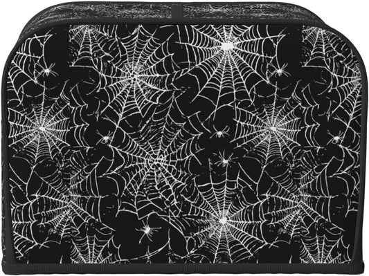 Toaster Cover 4 Slice Halloween Spider Web Pattern Kitchen Small Appliance Covers with Pockets Dust and Fingerprint Protection