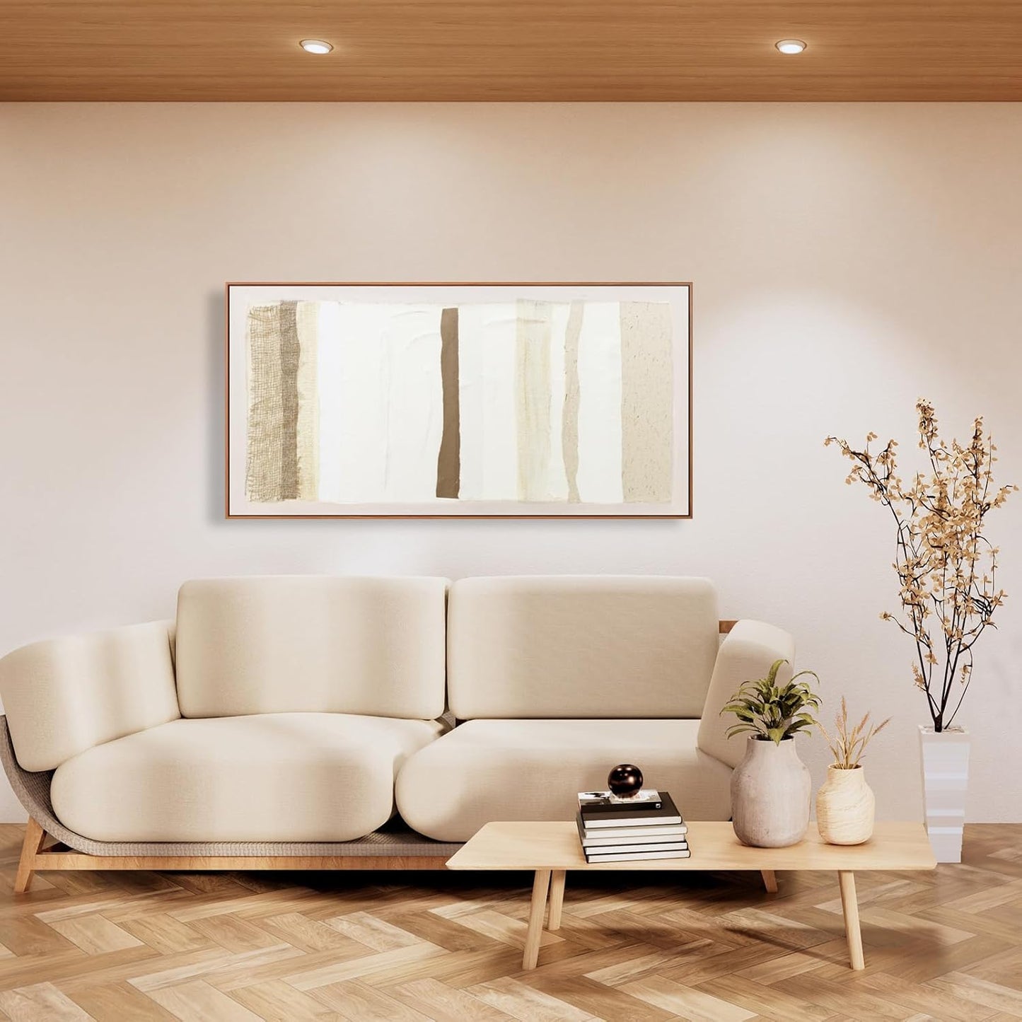 Framed Canvas Wall Art Prints Wall Pictures for Living Room Abstrcat Canvas Art Wall Decorations Minimalist Boho Wall Art Decor Modern Artwork for Walls Bederoom Office Home Decor 20" X 40"