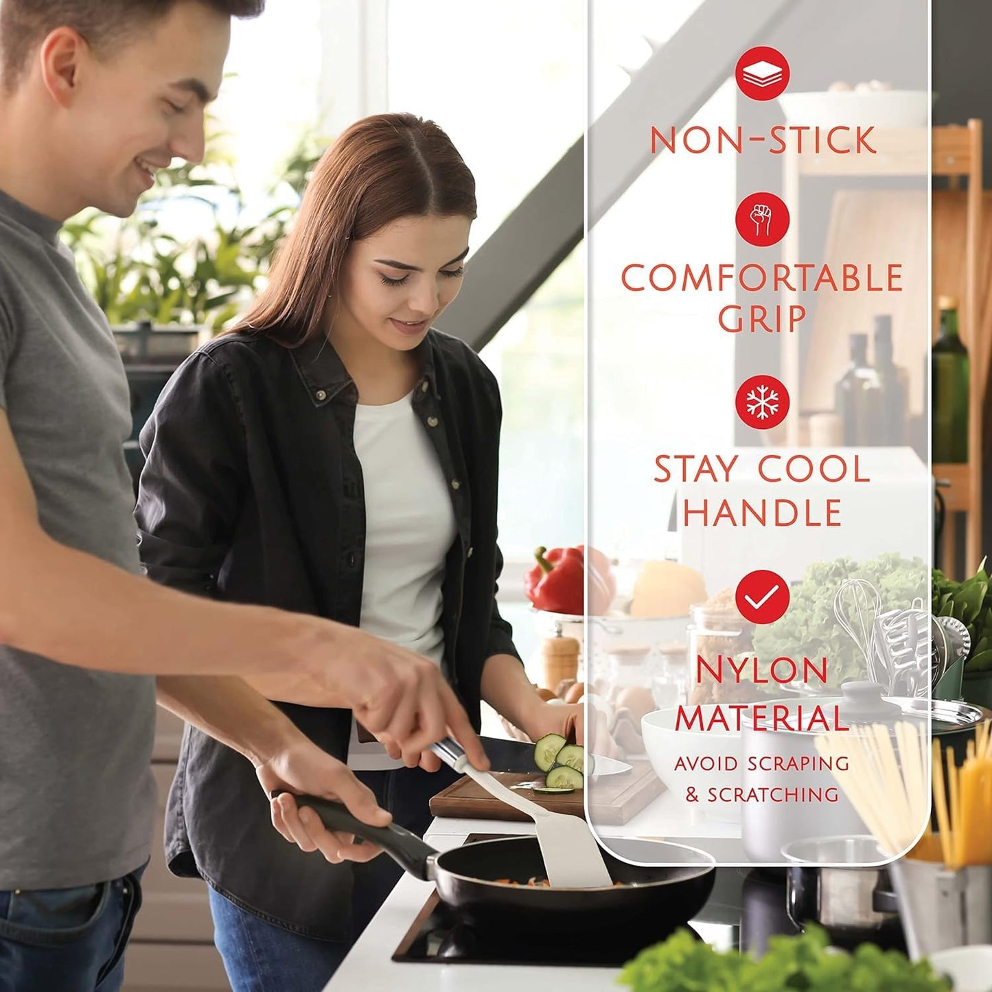 Kitchen Utensils Set 35 PCS Cooking Utensils Set, Nonstick and Heat Resistant Nylon Stainless Steel Silicone Spatula Set - Kitchen Gadgets Home Essentials Kitchen Accessories, Apartment Must Haves