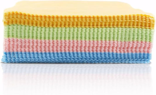 100pcs Microfiber Glasses Cleaning Cloth, 5.1" x 5.1" Lens Screen Cleaning Cloths, for Eyeglasses Laptops Phones Screen