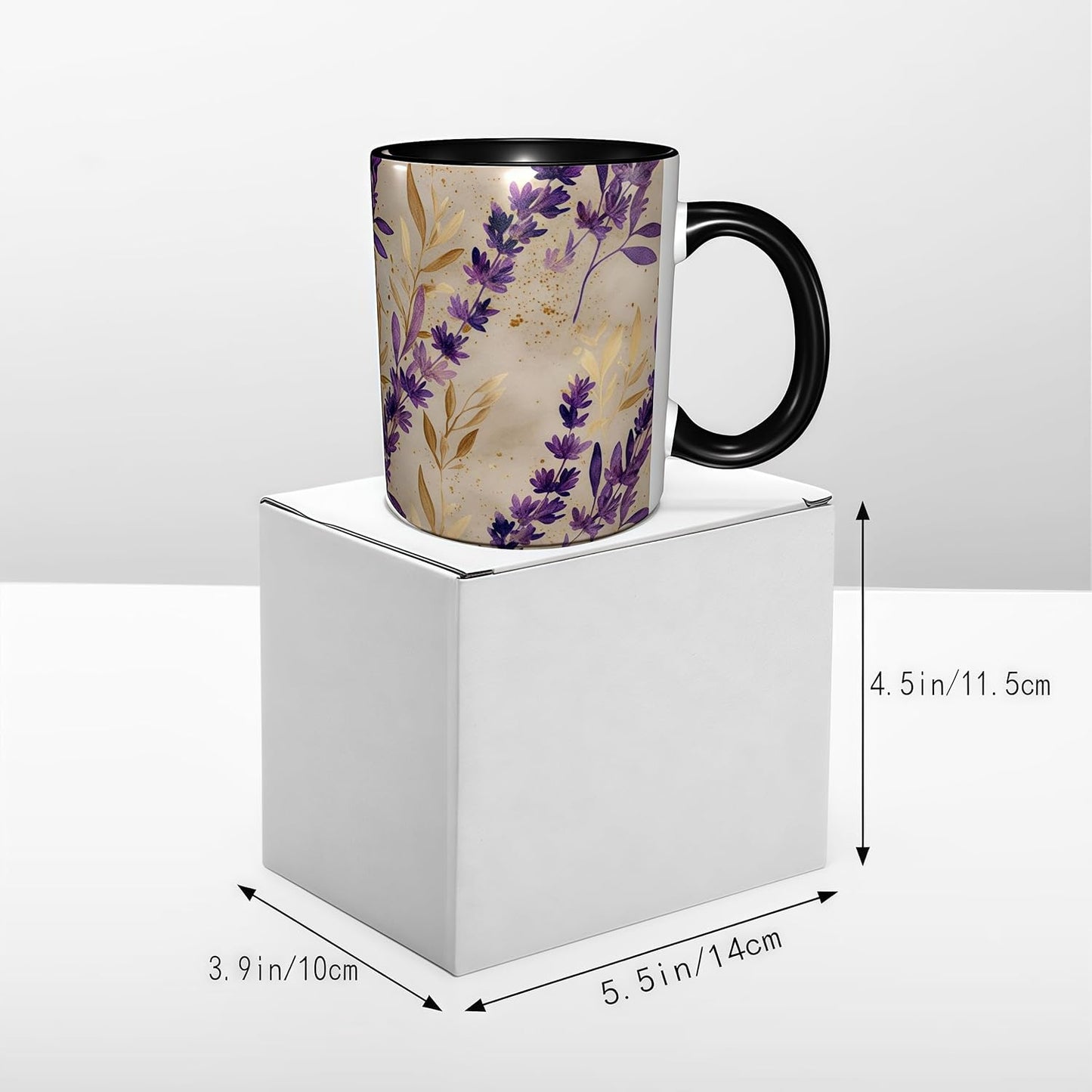 FyLybois Floral Coffee Mug Ceramic Coffee Cup with Handle Microwave Safe for Home or Office Gifts for Women and Men