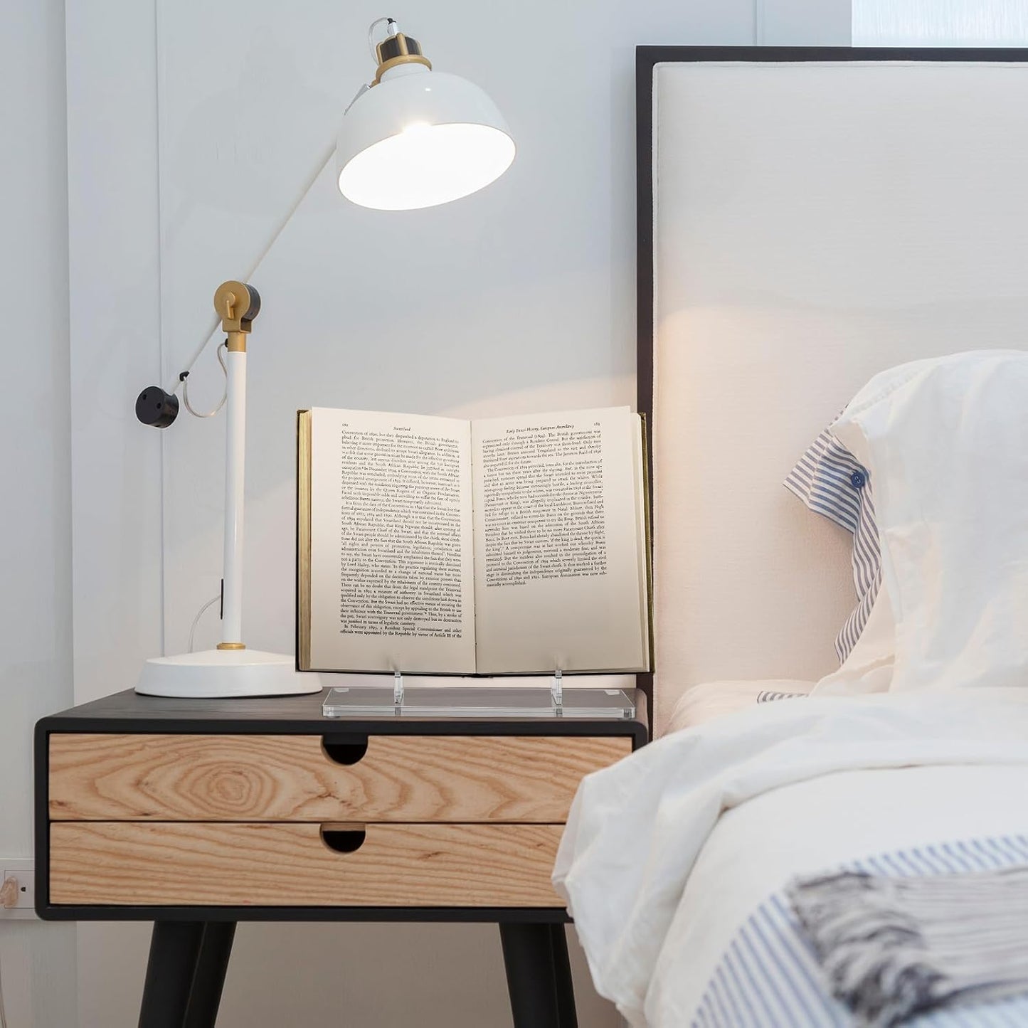 Jetec Acrylic Book Stand Clear Easel Stand for Display Acrylic Plate Postcard Picture Display Holder for Picture Book Decorative Plate Platter Photo(10 x 5 x 9 Inch)