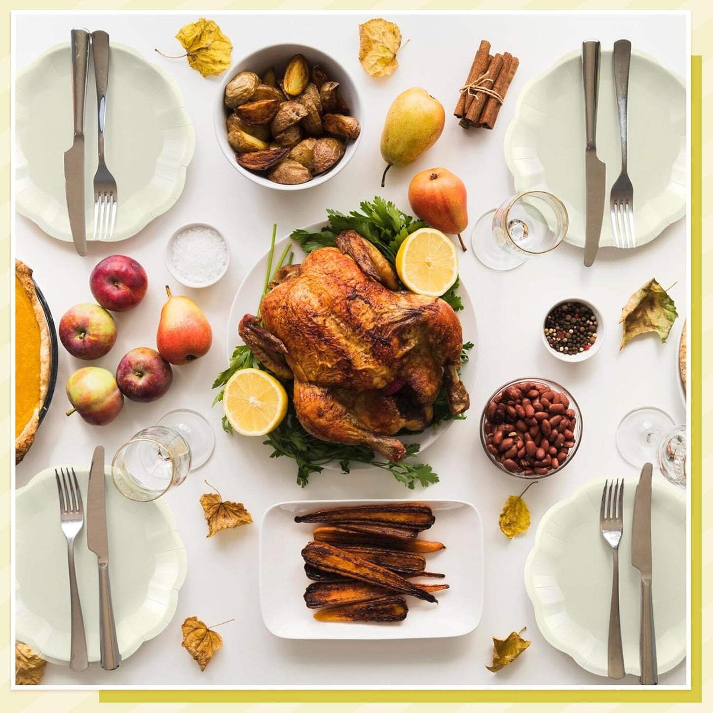 30pcs Thanksgiving Paper Plates 9 Inch Ivory Scalloped Paper Plates Disposable Cream Dinner Plate for Thanksgiving, Friendsgiving, Weeding, Birthday, Baby Shower