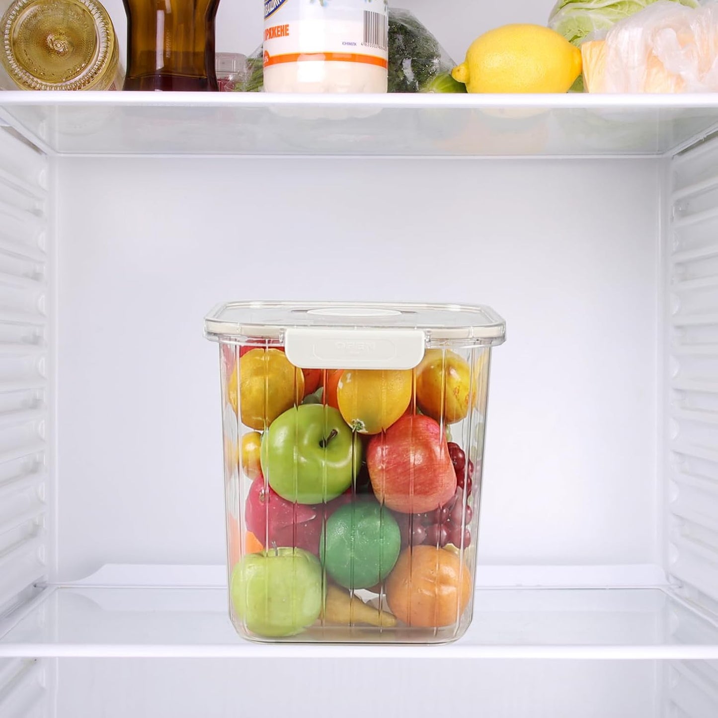 22 Lbs Airtight Rice Cereal Storage Container, 1 Pack Clear Plastic Food Storage Container Bin