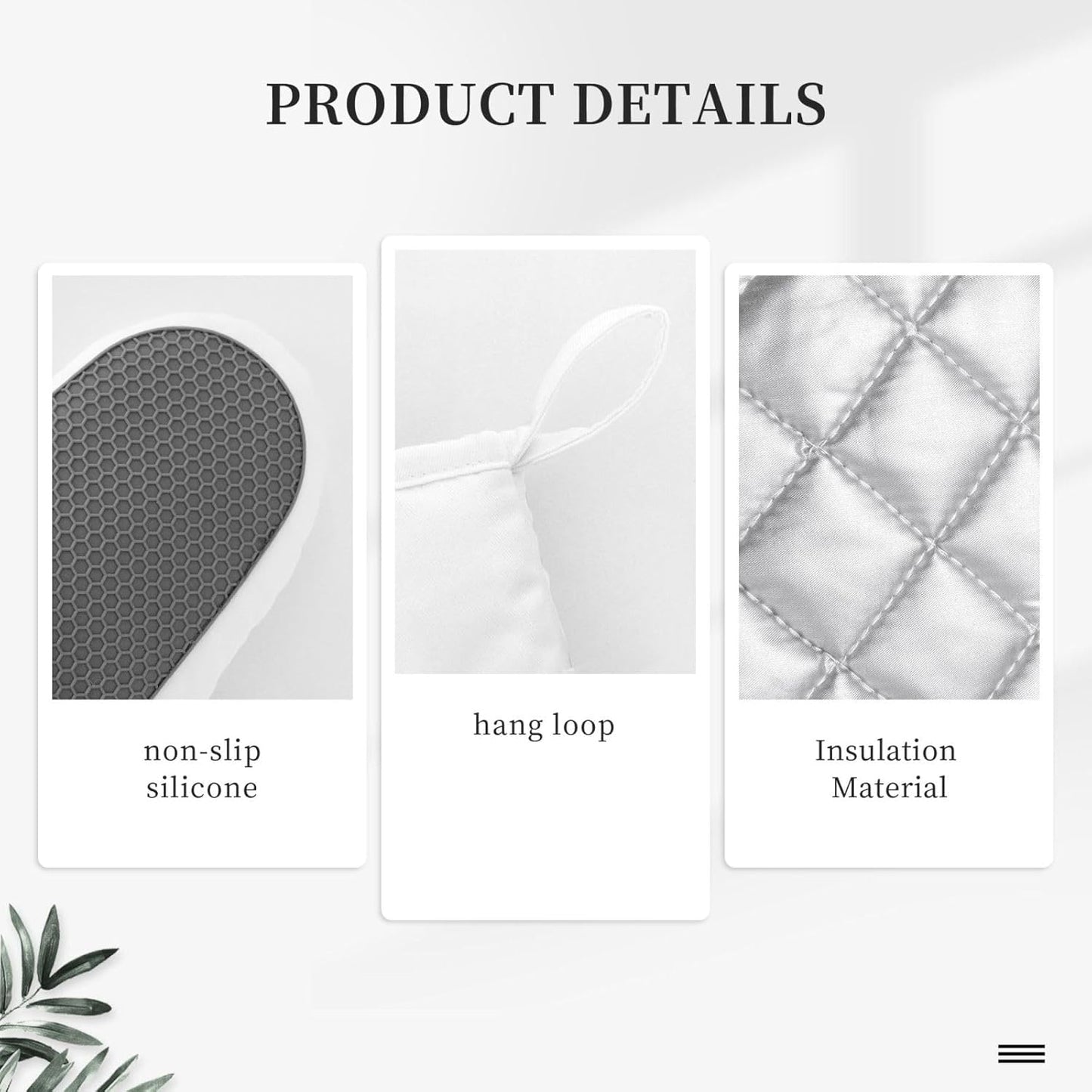 Oven Mitts and Pot Holders Light Pink White Marble Silicone Kitchen Accessories Set of 2 Heat Resistant Long Gloves Potholder Non-Slip Grip for Chef Cooking Baking Grilling BBQ