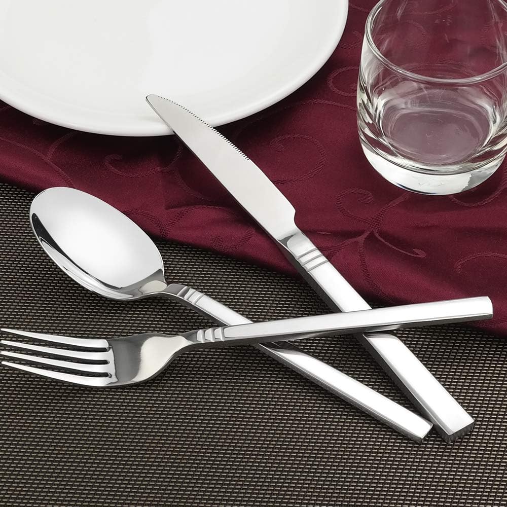 80-Piece Flatware Cutlery Silverware, Stainless Steel, Service for 16