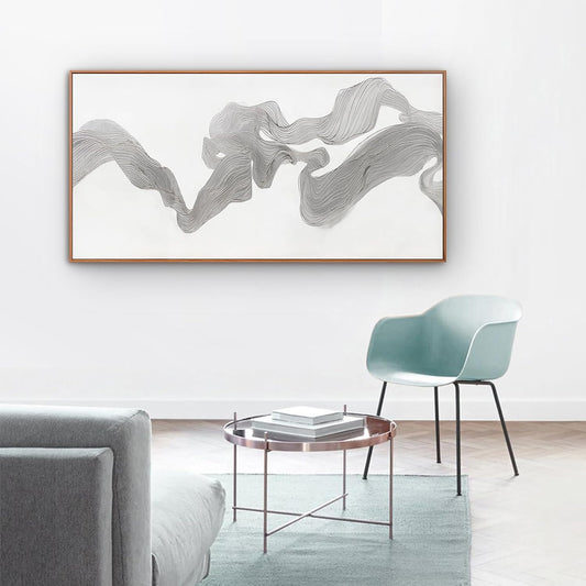 Abstract Canvas Wall Art Abstract Mist Texture Art With White Background Artwork Canvas Prints Canvas Picture Contemporary Wall Art Bedroom Living Room Office Decoration Framed Ready To Hang 24x48 Inch