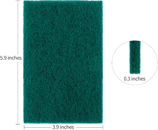 Heavy Duty Scour Pads Sponge Dish Scrubber Non-Scratch Green Reusable Household Scrub Pads for Kitchen and Dish Cleaning Tool (20Pcs Sponge+3Pcs Clean Towel)