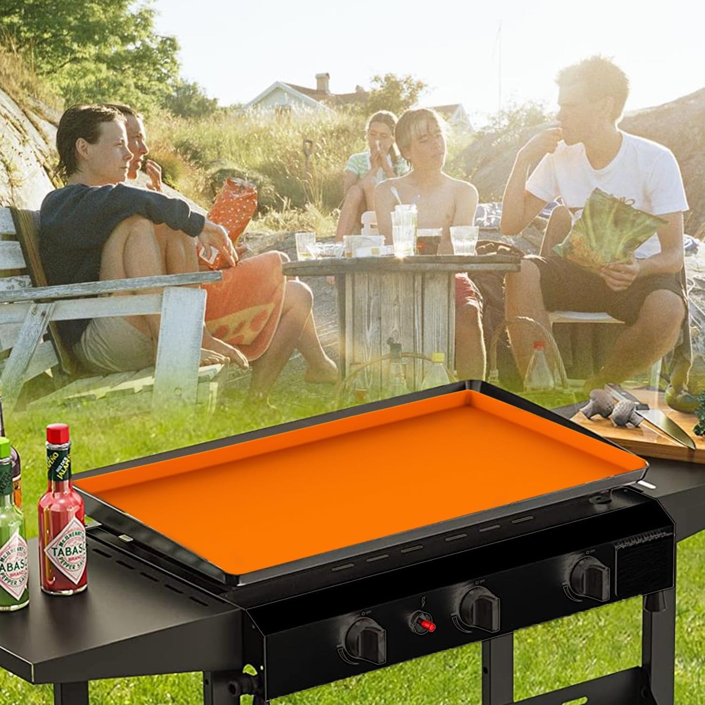 17" Silicone Protective Cover for Blackstone Griddle,Heavy Duty Food Grade Silicone Grill Mat, Protect Griddle from Rodents, Insects, Debris, and Rust,All Season Cooking Protective Cover