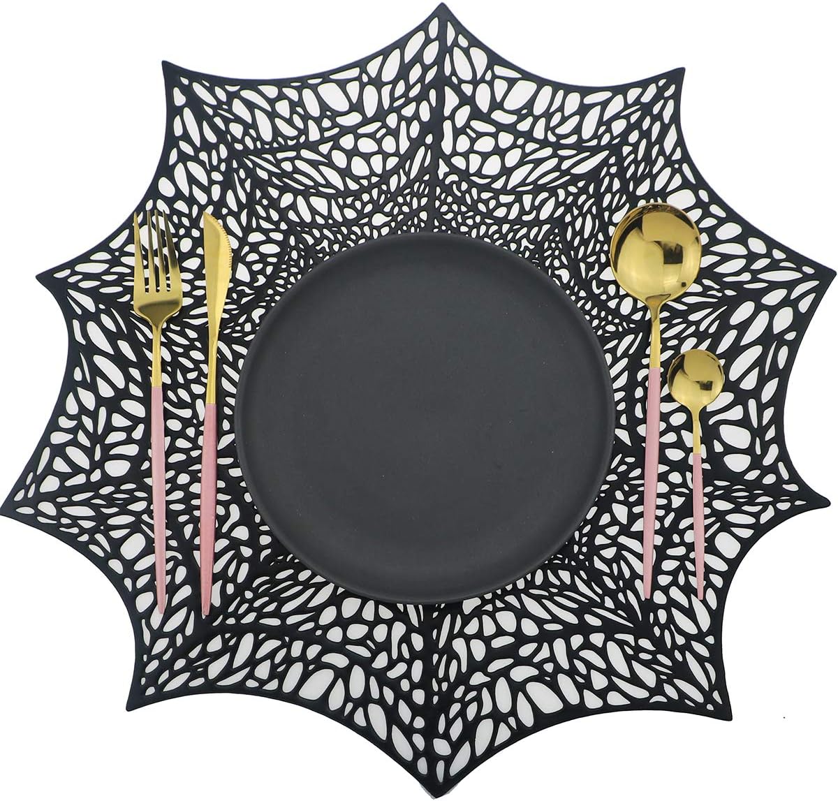 Shiny Silverware Sets, 24-Piece Elegant Cute Pink Handle Gold Cutlery set,304 Stainless Steel Silverware Set for Eating Home Kitchen Hotel Restaurant, Sets for 6 People, Dishwasher Safe