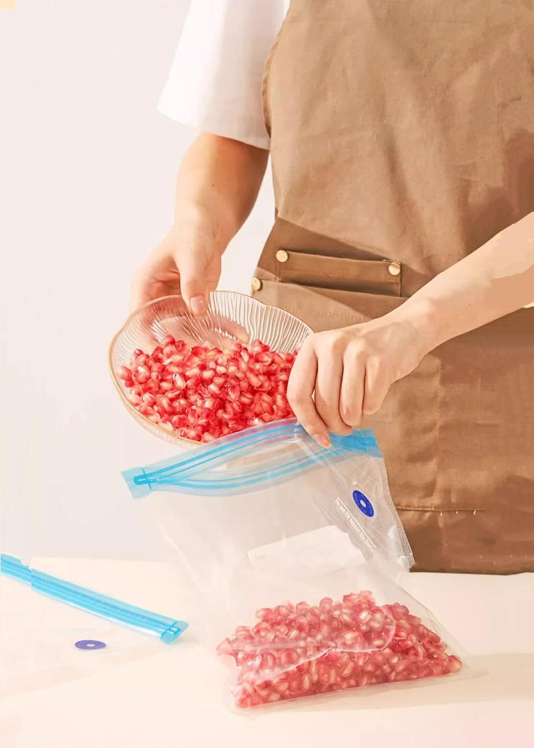 Sous Vide Bags-BPA-Free Reusable Vacuum Seal Bags for Food Storage Food Freezing safe Reseal Vacuum Storage Bag for Sous Vide Cooking-HOMYLAND11.2 * 10.2in (Medium 20pcs)