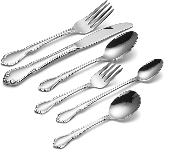 Oneida Silverware, Chateau Fine Flatware Feeder Spoon, Service For 1, Dishwasher Safe, 18/10 Stainless Steel, Rust Resistant, Home and Kitchen Utensils, Feeder Spoon (Silver, 1 Piece)