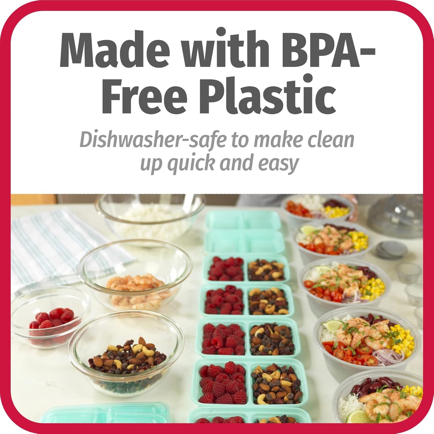 GoodCook Meal Prep 60-Piece Container Set, Made Without BPA