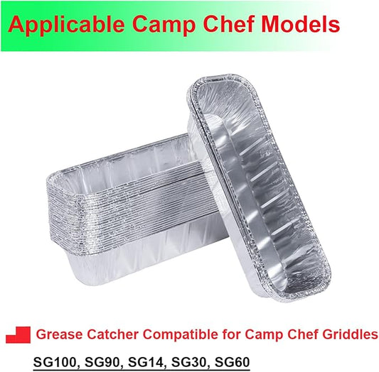 Grease Cup Liner for Camp Chef Griddle Grease Catcher Accessories, Camp Chef Drip Pan Grease Tray Liners Aluminum Foil Disposable 30 Pack