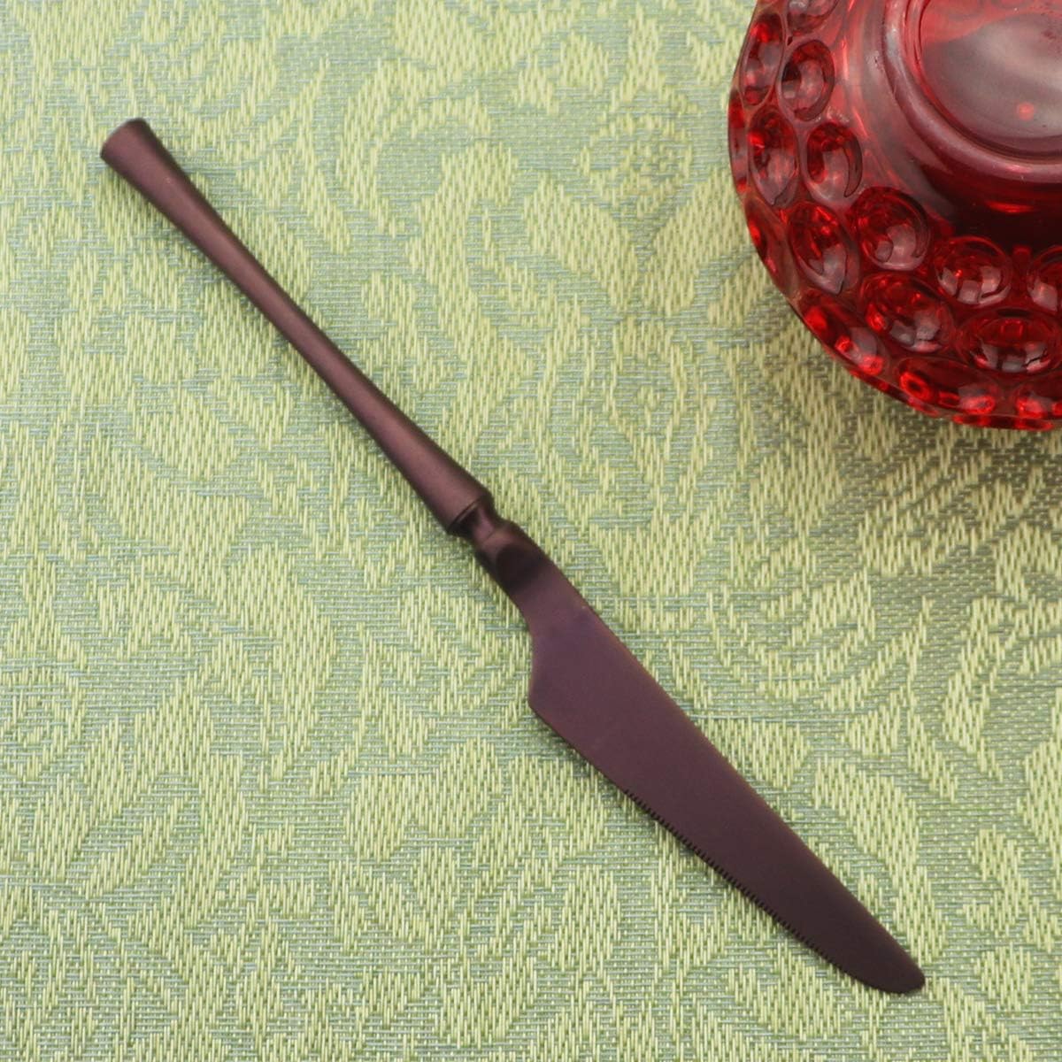 Gugrida Unique & Beautiful Flatware Set - 5 Piece Iridescent Silverware Sets | 18/10 Stainless Steel Reusable Cutlery Set | Purple Utensils Service For 1 with Dessert Fork, Knife, Spoon, Dinner Fork