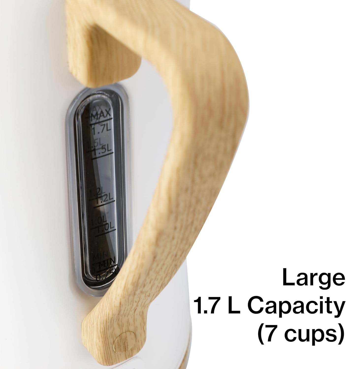 1.7L 1500W Wide Mouth Electric Kettle - Stainless Steel Interior - Rapid-Boil - Auto Shut-Off, Boil-Dry Protection, Cool-Touch, LED Indicator - White by The Display Guys