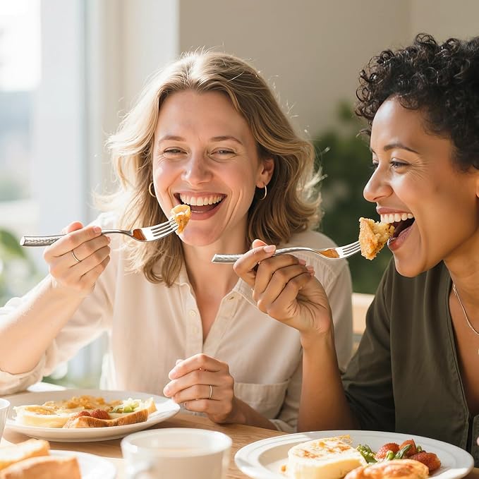 Kingstone Hammered Silverware Set, 5-Piece Flatware Set for 1, 18/10 Stainless Steel Heavy Duty Cutlery Set, Mirror Polished Utensil Sets for Home, Restaurant, wedding, Dishwasher Safe