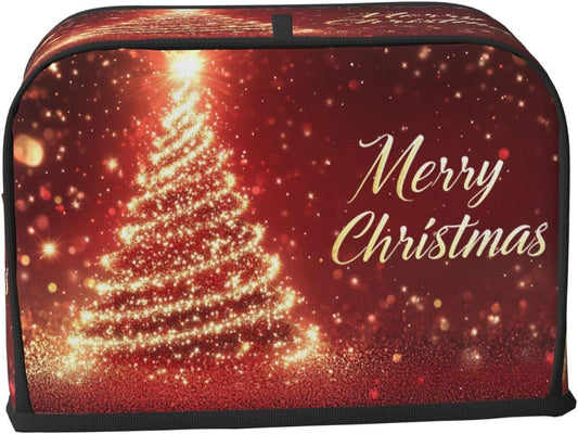 Toaster Cover 2 Slice Christmas Tree Xmas Red Kitchen Small Appliance Covers with Pockets Dust and Fingerprint Protection