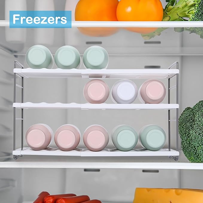 3-Shelf Water Bottle Organizer for Cabinet, Adjustable Tumbler Storage for Kitchen Organization,Drink and Water Bottle Storage for Pantry,Expandable Kitchen Organization,Water Bottle Holder