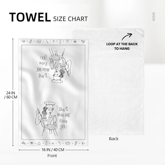 Cukemip Funny Kitchen Towels Decorative Set of 2,Soft Absorbent Cooking Gifts for Women Dish Towels for Kitchen Drying Baking Hand Towels Farmhouse Holiday Home Decorations Housewarming Gifts 16"x24"