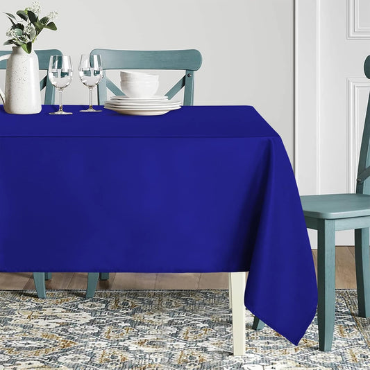 sancua Rectangle Tablecloth - 70 x 120 Inch - Stain and Wrinkle Resistant Washable Polyester Table Cloth, Decorative Fabric Table Cover for Dining Tables, Buffet Parties and Camping, Royal Blue