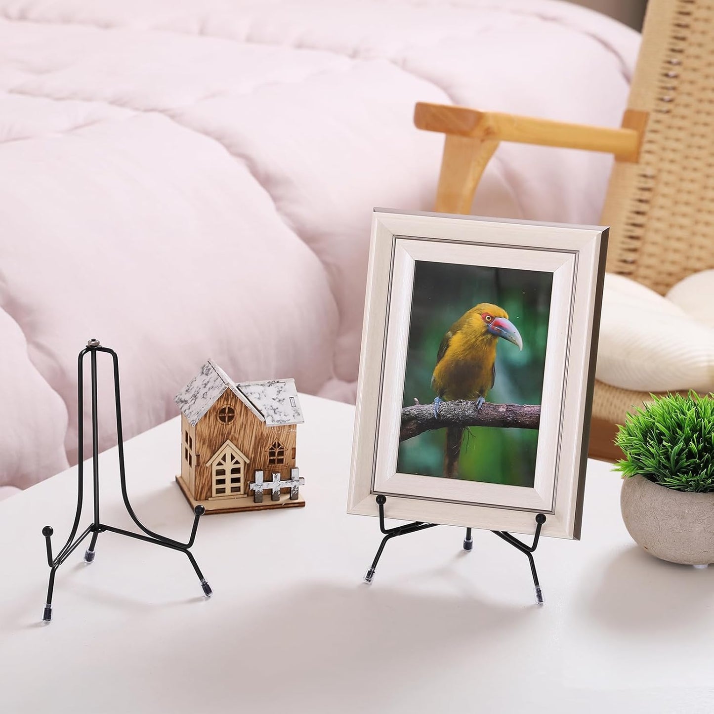 6-Pack Upgraded Anti-Slip Plate Stands for Display, 6 Inch Decorative Iron Plate Holders, Easel, Frame, Book, Card, Plaque, Picture Display Stands
