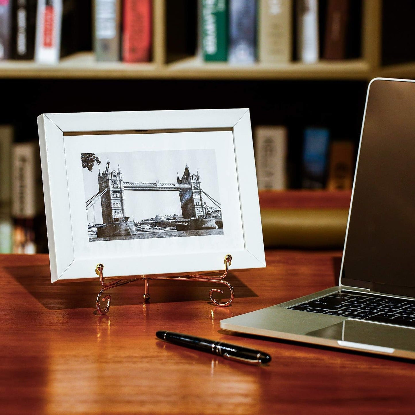 Tatuo 4 Packs Plate Stands for Display 6 Inch Plate Display Stand, Iron Easel Picture Frame Holder, Decorative Photo Holder Stand for Home Decoration (Gold, 6 Inch)