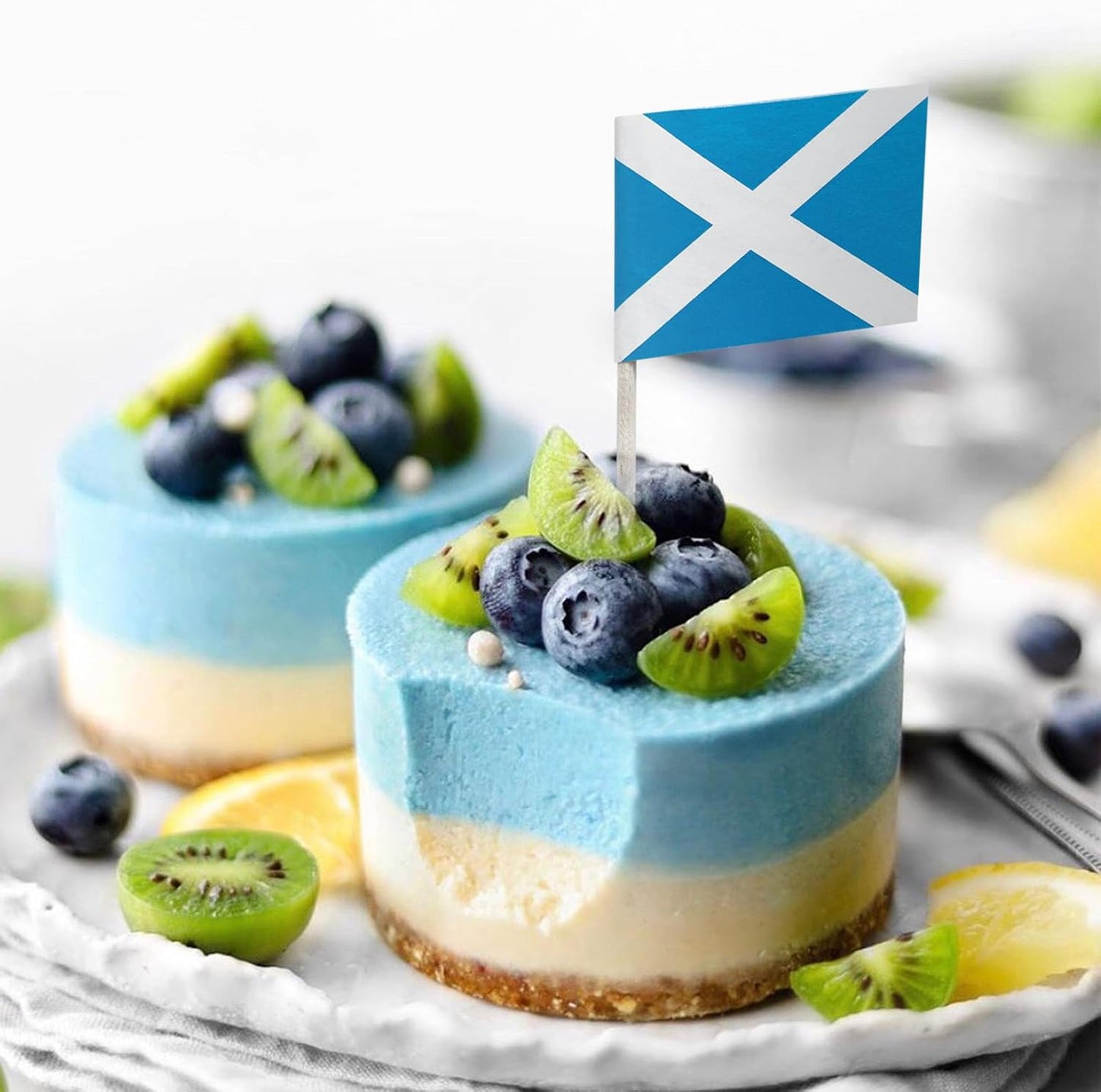100PCS Scotland Toothpick Flags Scottish Small Toothpick Mini Stick Flags Cocktail Picks