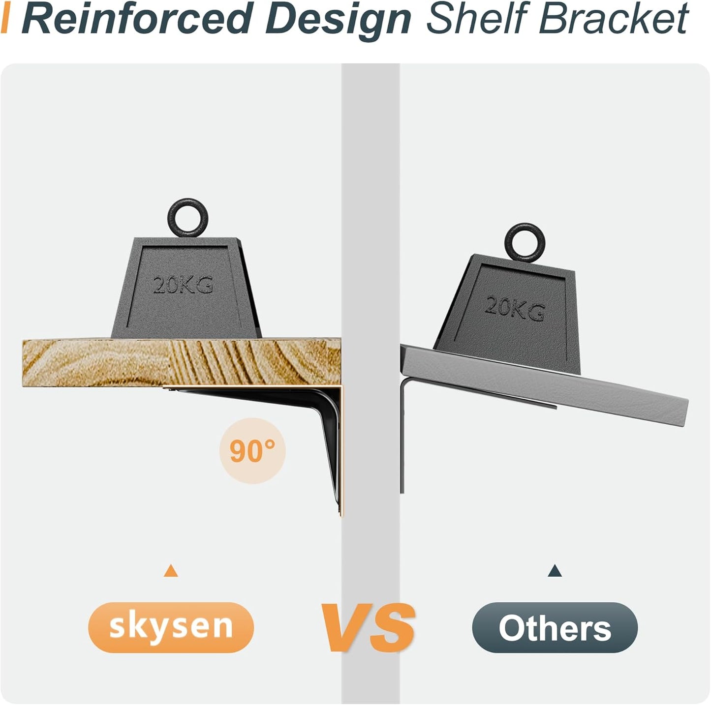 SKYSEN Floating Shelves for Wall Set of 6, 15.7in Wood Wall Shelf for Decor, Bathroom, Bedroom, Storage, Book,Kitchen, Living Room - Rustic Brown(fs-40-l)