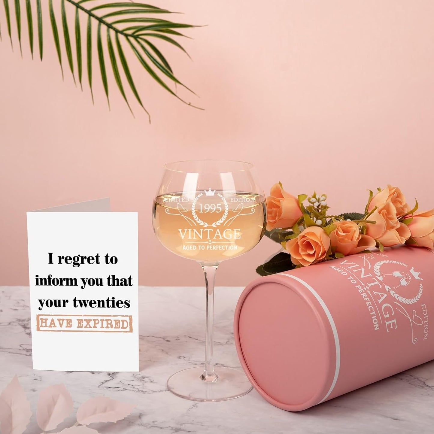 30th Birthday Gifts for Her Women, Best Gifts for 30 Year Old Woman, Vintage 1995 Engraved 30th Wine Glass, Unique 30 Year Old Birthday Decorations for Women, Turning 30 Presents