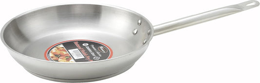 Winco Commercial-Grade Stainless Steel Fry Pan, Natural Finish, 9.5"