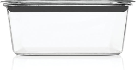 Rubbermaid Brilliance Large Food Storage Container, 9.6 Cup, BPA-Free, Leak-Proof, Clear