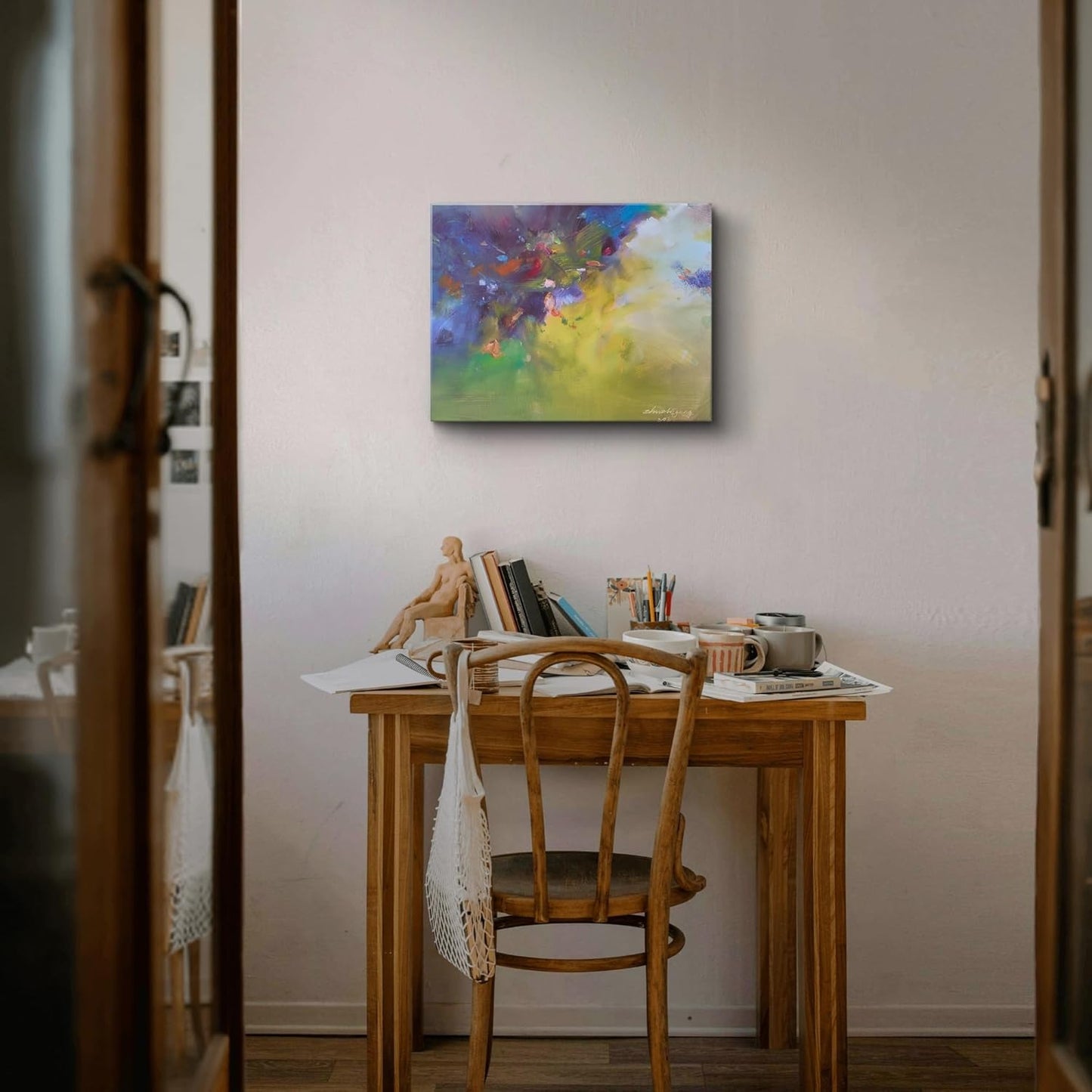 Gloliv Canvas Wall Art for Living Room – Abstract Wall Decor Painting, Artist-Authorized Reproduction Print – Modern Canvas Prints for Office, Bedroom, Bathroom & Kitchen Home Decor 16"X12"