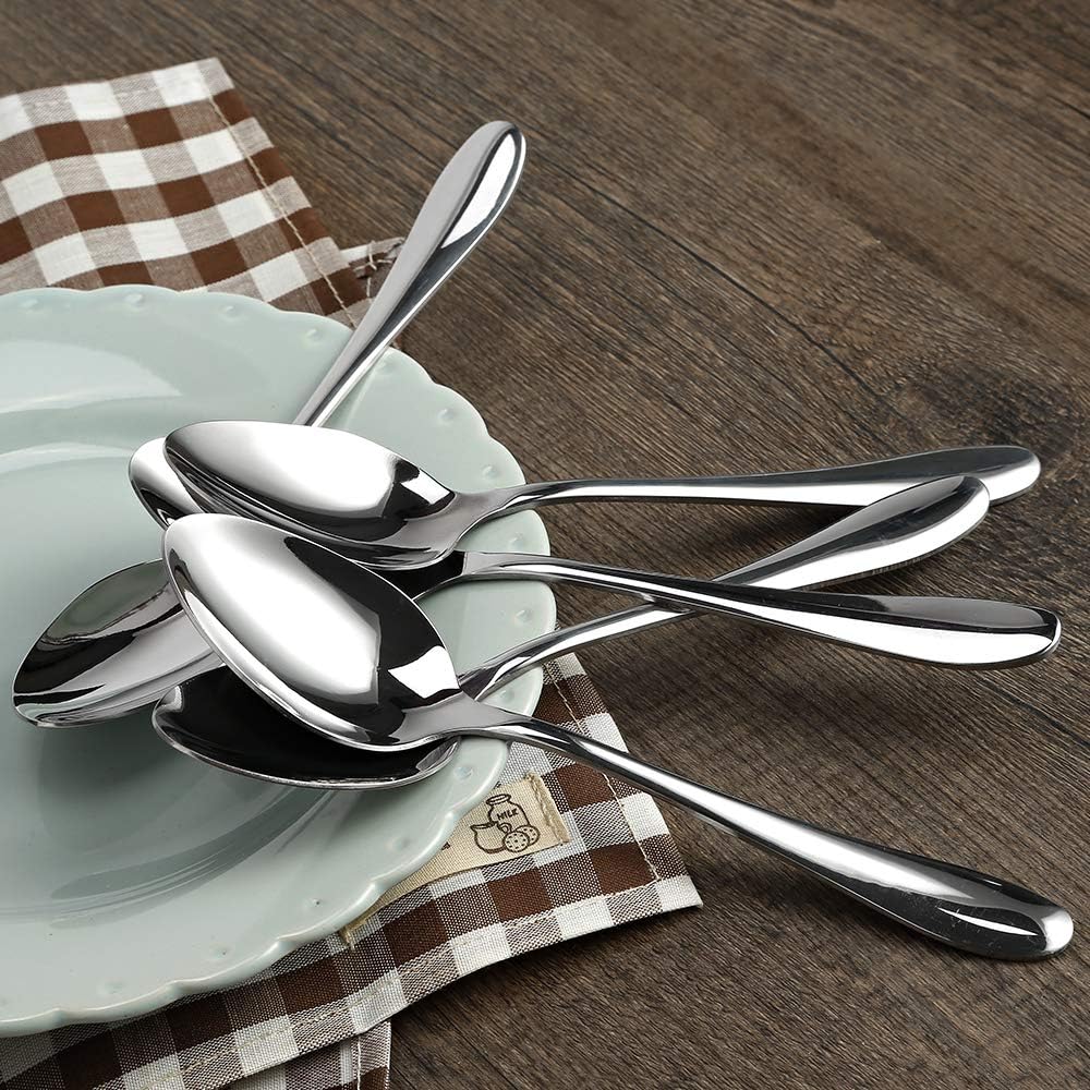 12-Piece Tablespoons,Stainless Steel Extra-Large Dinner Spoons Set,7.8-Inches
