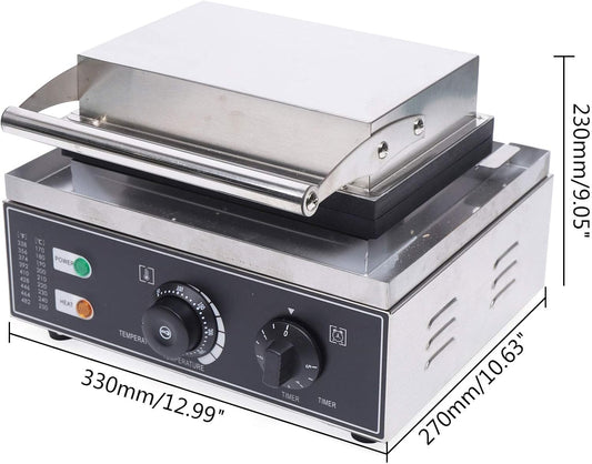 2.95 INCH 6 Holes Mini Doughnut Maker Commercial Waffle Maker Machine Electric Nonstick Round Waffle Maker 1550W 110V Round Doughnut Waffle Machine Great Choice for Bakery, Restaurant Silver and Black