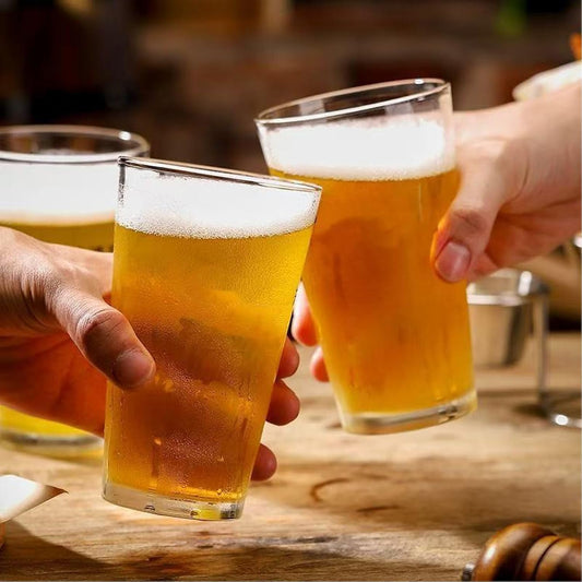 16.3 oz Drinking Glasses Set of 4, Glass Cups Set,Pint Glasses, Iced Coffee Cups,Highball Drinkware Glassware, Water Glasses for Cocktails,Beer,Wine,Juice