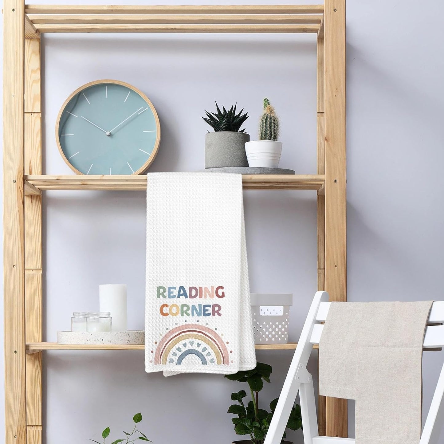 Boho Reading Corner Kitchen Towels,Classroom Reading Corner Decor for Classroom,Classroom Read Nook Library Dish Towels for Kitchen,Calming Corner Classroom