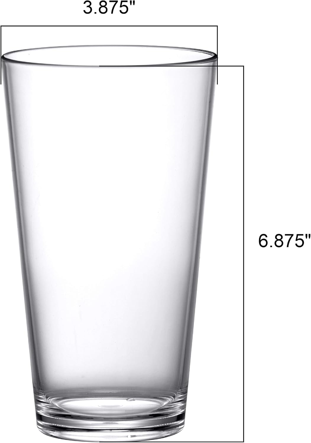 Amazing Abby Serenity - 30-Ounce Plastic Tumblers (Set of 6), All-Clear Reusable Plastic Cups, Stackable, BPA-Free, Shatter-Proof, Dishwasher-Safe