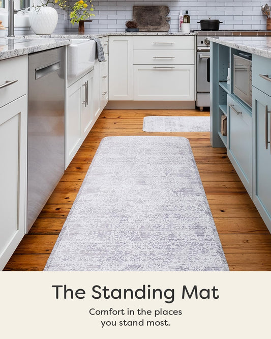 House of Noa Nama Standing Mat – Anti-Fatigue Cushioned Kitchen Mats for Floor | Ergonomic Bounce-Back Foam Kitchen Mats | Anti-Fatigue Mats for Kitchen & Standing | Minerals Quartz | 30" x 108"