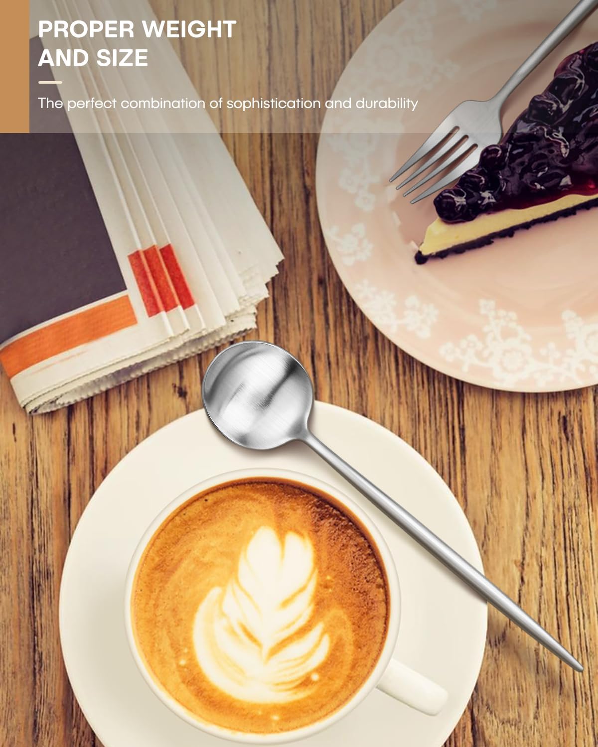 20 Pieces Silverware Set, Ollex Matte Flatware Set for 4, Stainless Steel Utensil set with Knives Forks and Spoons Dishwasher Safe Tableware Cutlery Set for Home Kitchen Restaurant Hotel