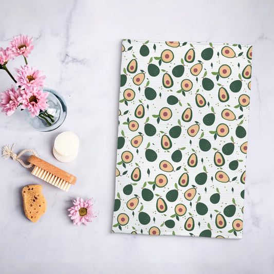 Avocado Decor Kitchen Towel, Avocado Hand Towel Dish Towel for Kitchen Bathroom Decor, Fruit Lover Gifts, 16x24 Inches
