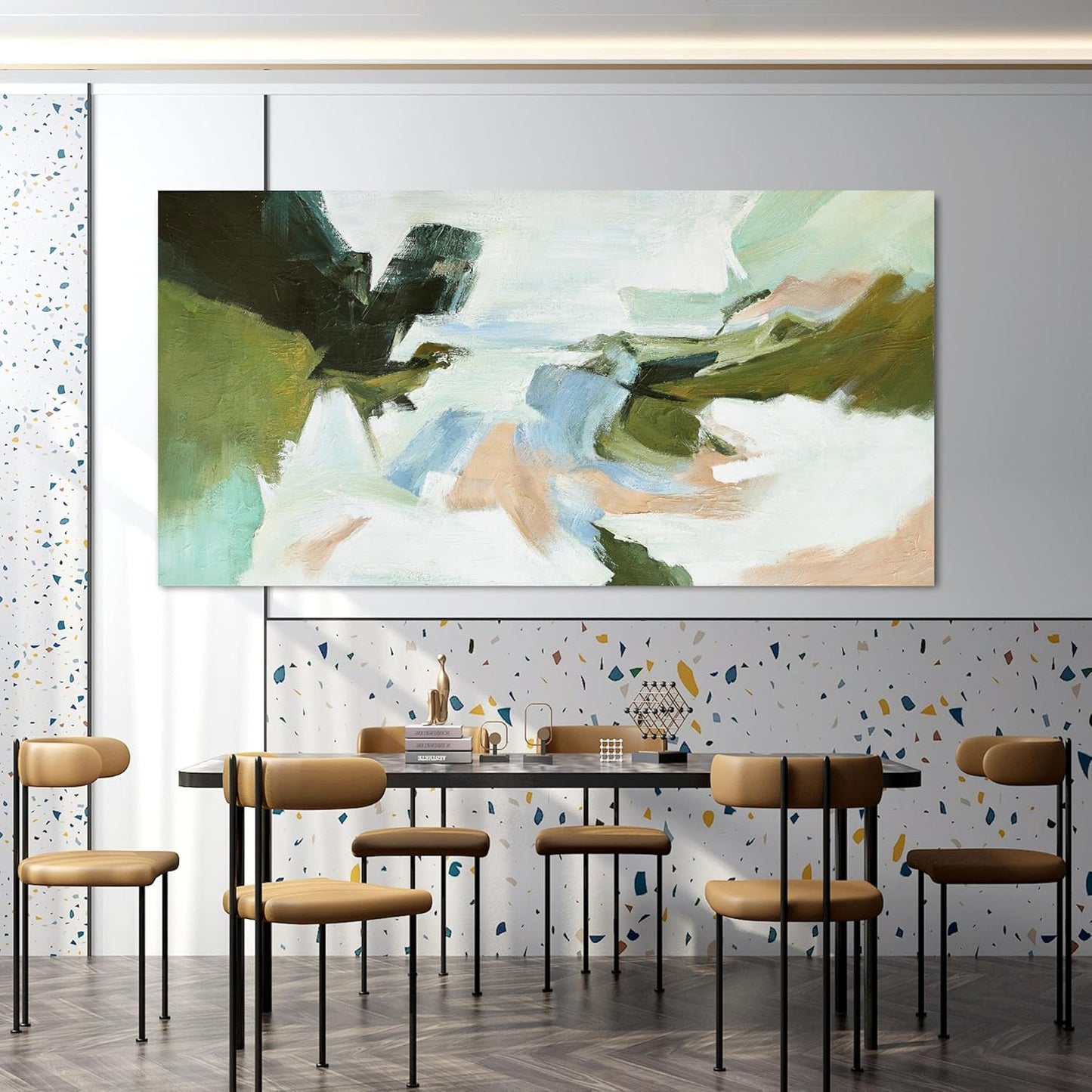 Suconvng Large Abstract Wall Art Colorful Wall Art Living Room Canvas Art Wall Decor Office Abstract Wall Decor Multicolor For Bedroom Kitchen Home Artwork 29x58 Inch